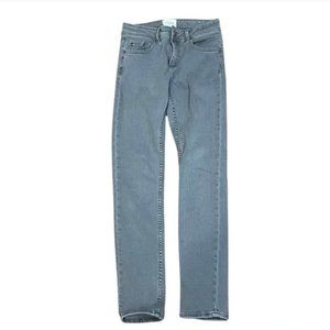 Sezane denim grey distressed skinny jeans 27